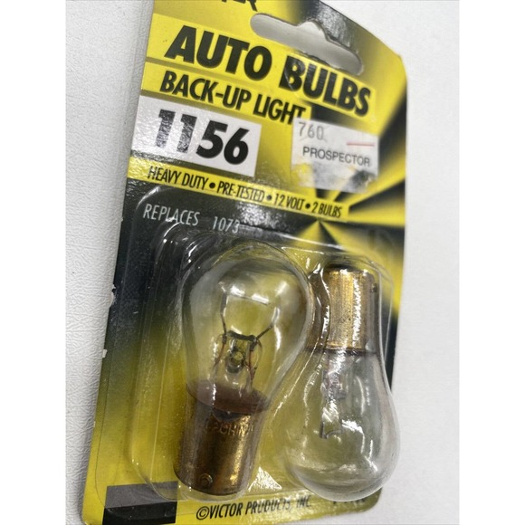 Victor #1156 Auto Bulbs Back Up Light 2 Pack 12 Volt Heavy Duty Replacement - Picture 4 of 6